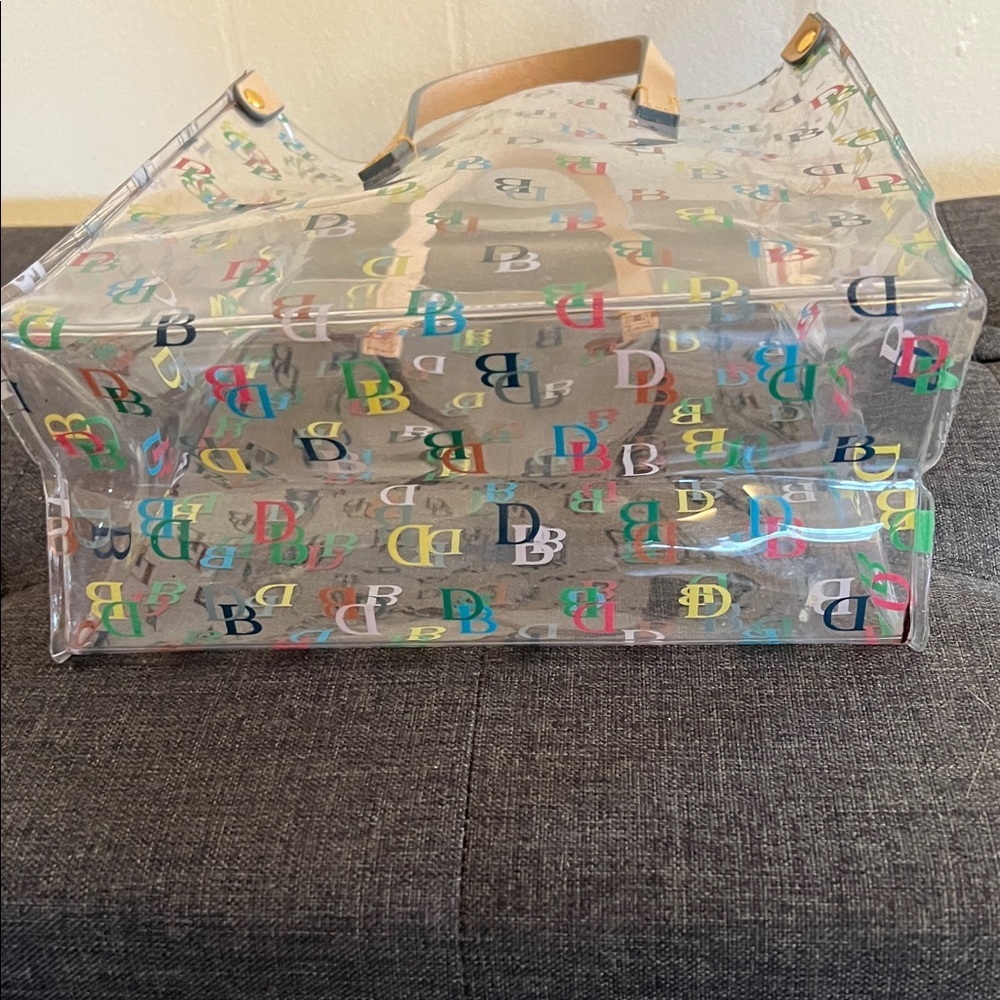 Dooney & Bourke Clear Tote with Multicolor Logo - Picture 5 of 9